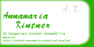 annamaria kintner business card
